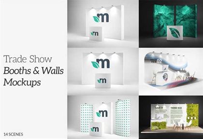 Trade Show Booths & Walls Mockups