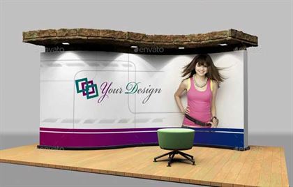 Customizable Trade Show Booth Mockup Template