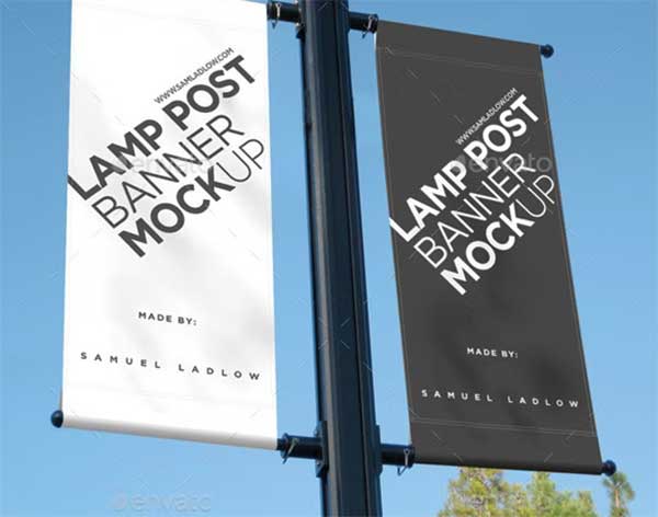 Lamp Post Banner Mockups