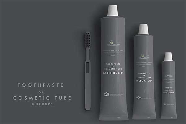 Toothpaste or Cosmetic Tube Mockup