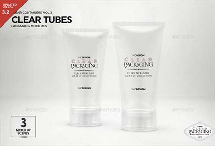 Clear Cosmetic Tube PSD MockUps