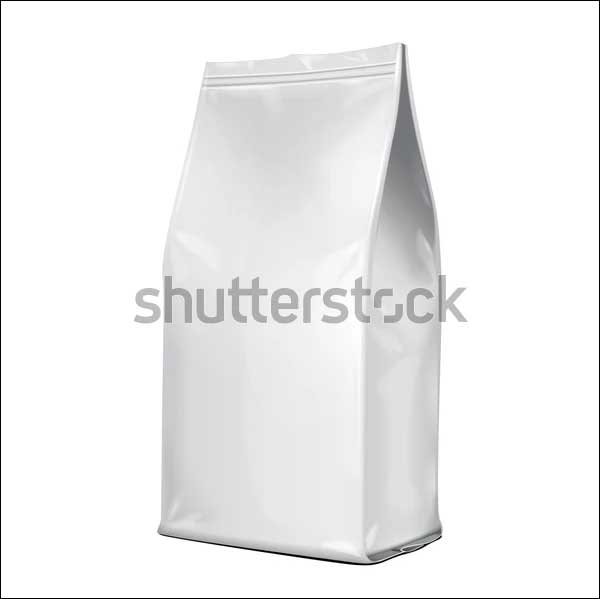 Vector Foil Paper Food Bag Mockup