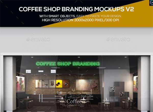 Coffee Shop Interior  Branding Mockups