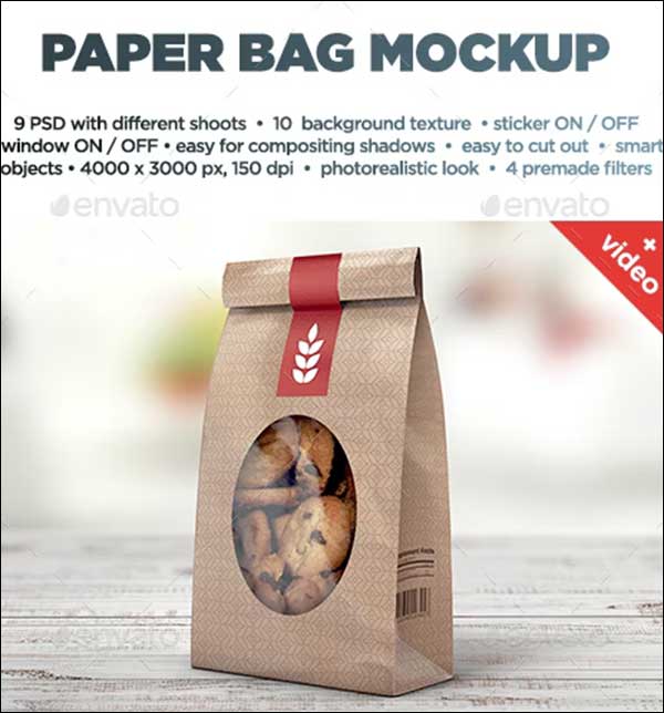 Coffee Paper PSD Bag MockUp