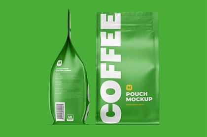 Zip Coffee Pouch Mockup