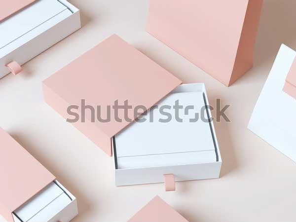 Set Elegant Packaging Box Mockup