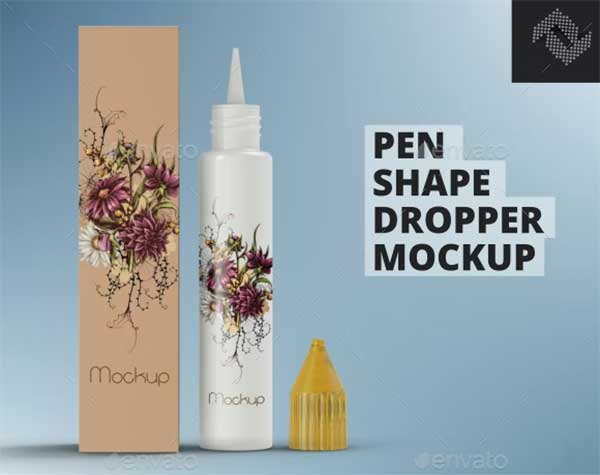 Pen Shape Dropper Mockup