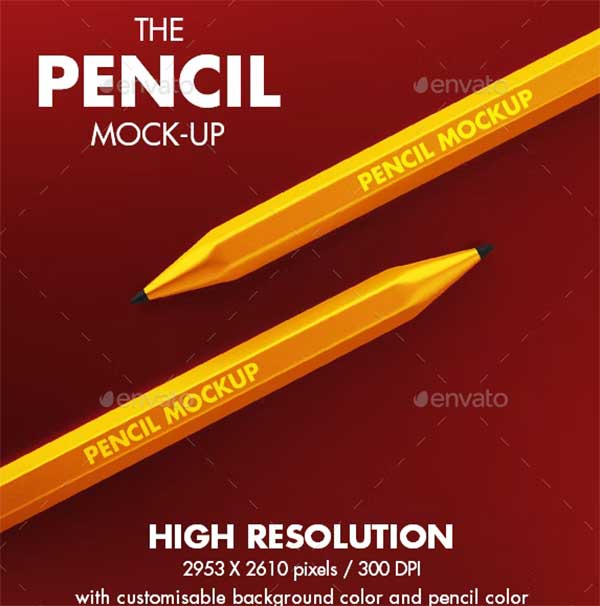 Pencil Mockup Template