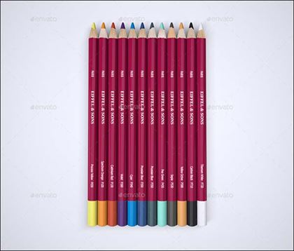 Colored Pencil Tin Set Mock-Up