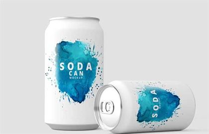 Tall Soda Can Mockup Design Template