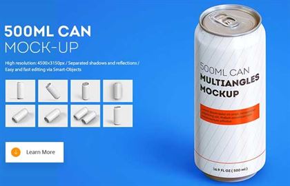 Energy Drink Can Mock-up Template