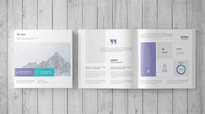 Square Book PSD Hardcover Mockup Template