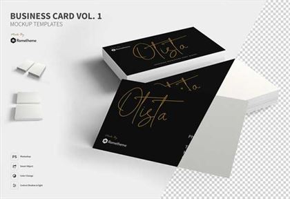 Photoshop Visiting Card Mockups Template