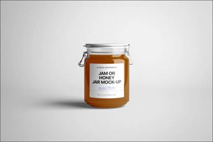 Free PSD Honey Jar Mockup