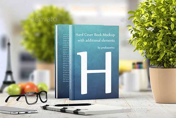 Hard Cover Book Mockup Design Template