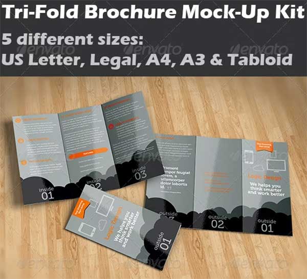 Tri-Fold Brochure Mockup Kit