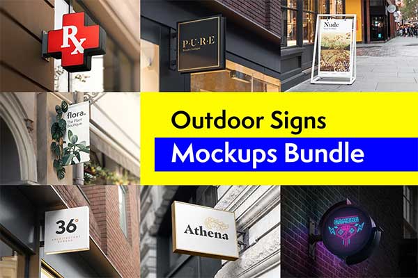 Outdoor Signs Mockups Bundle