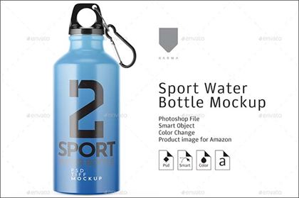 Sport Water Bottle Mockup PSD
