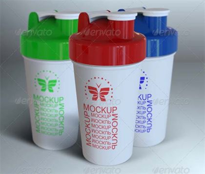 Sport Blender Mixer Bottle Mockups