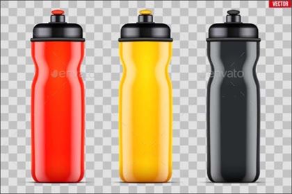 Plastic Sport Nutrition Drink Bottle Design Mockup