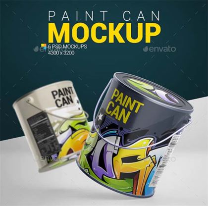 PSD Paint Can Mockup
