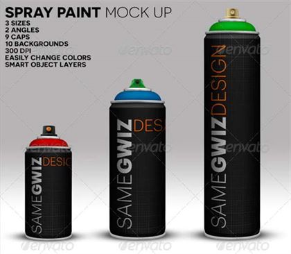 Spray Paint Can Mockup