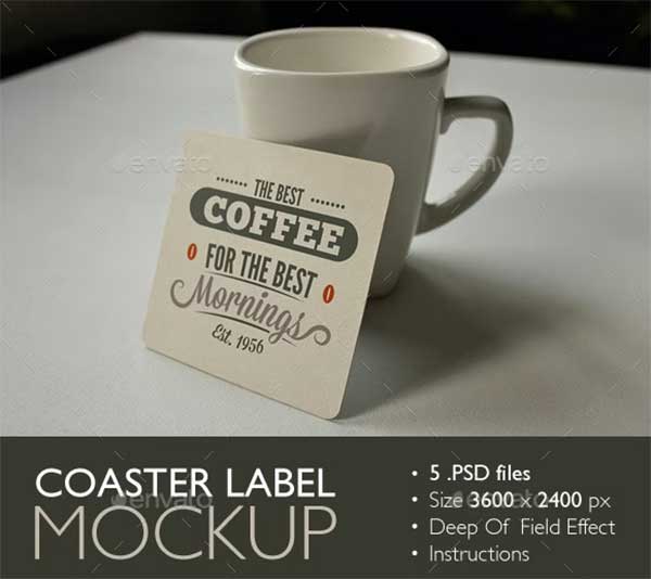 Coaster Label Mockup