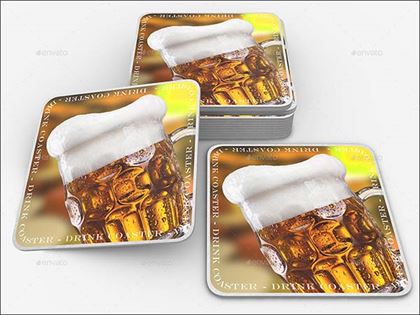 Drink Coaster PSD Mock-Up Design