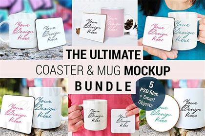 Mug & Coaster Mockup Bundle