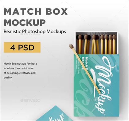 Match Box Mockup Template