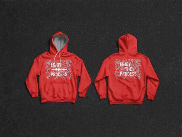 Hoodie Front and Back Free PSD Mockup