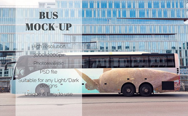 Editable Bus Mockup