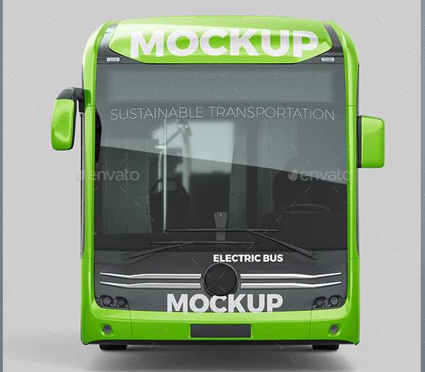 Electric Bus Mockup Template