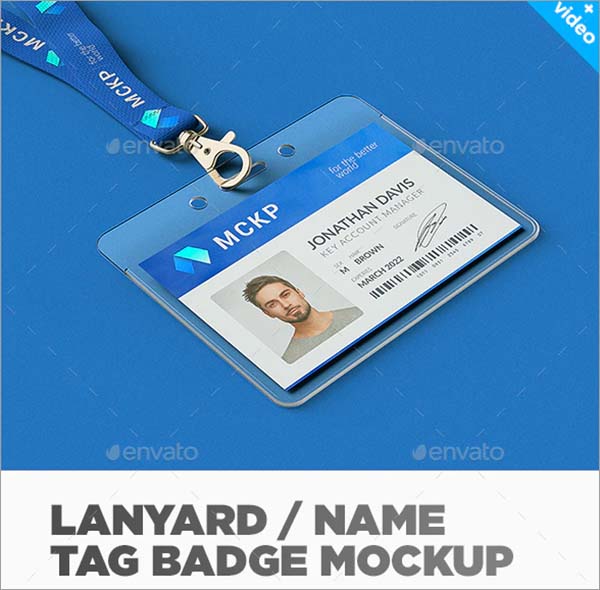Name Tag Badge Mockup