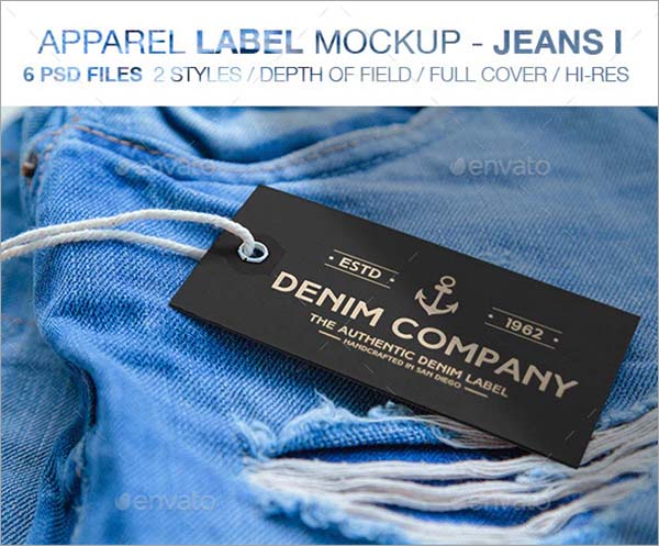 Apparel Label Mockups Jeans