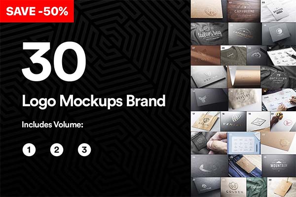 Bundle 30 Logo Mockups Brand