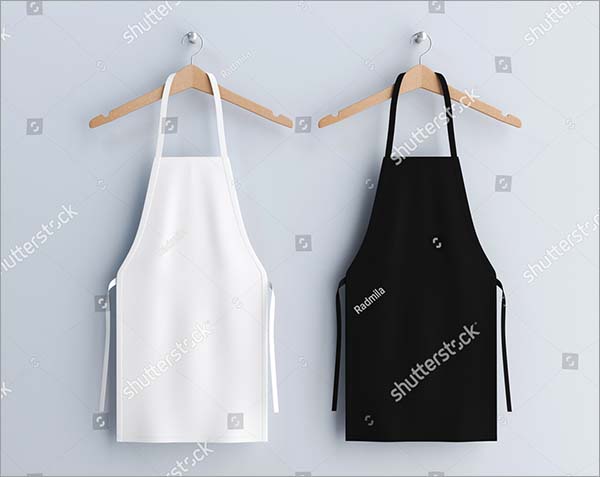 White and Black Aprons Vector Mockup