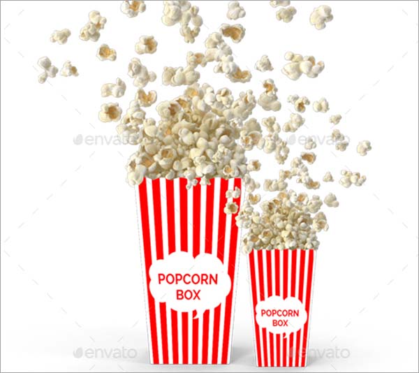 Popcorn Mockup With Box