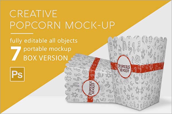 Popcorn PSD Mockup