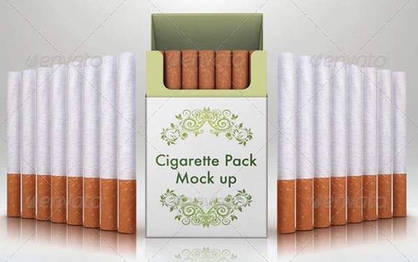 Photo Realistic Cigarettes Pack Mockup