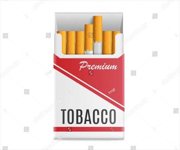 Vector Illustration Cigarettes Pack Mockup