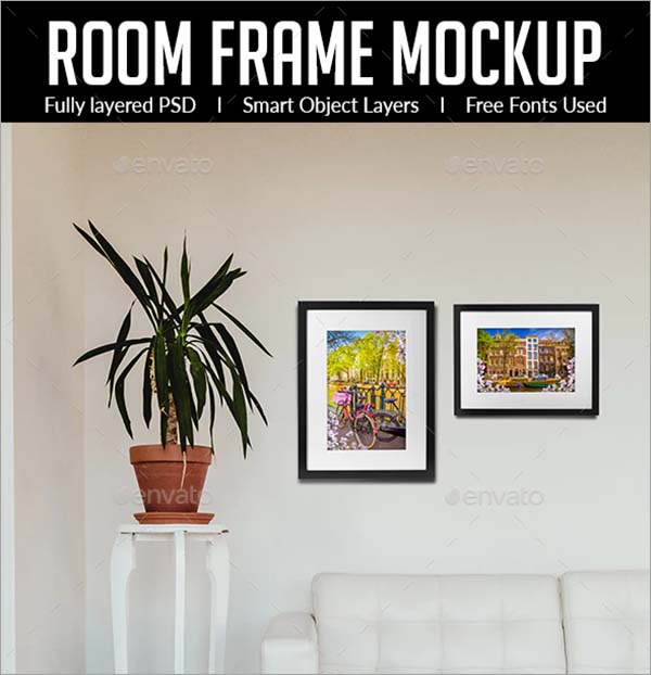 Room Frame Mockup PSD Design