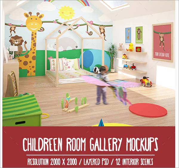 12 Children Room Gallery Mockups Pack