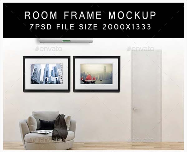 Room Frame PSD Mockups Design