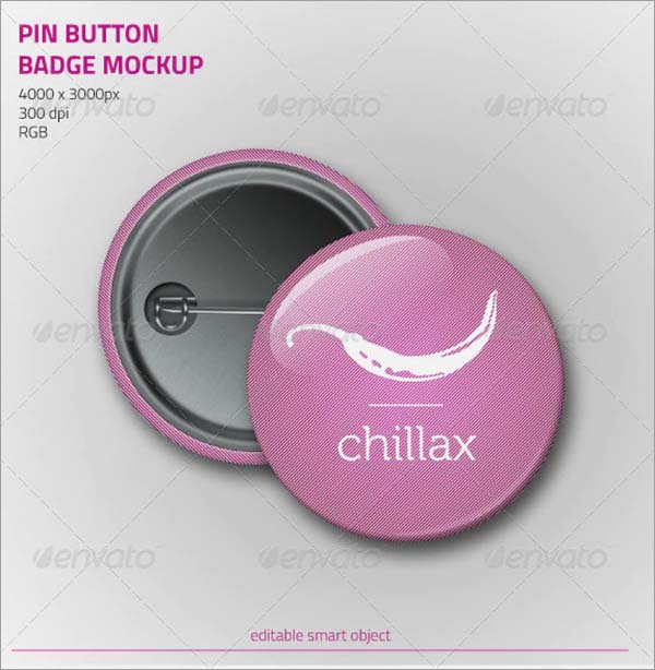 Pin Button Badge Mockup