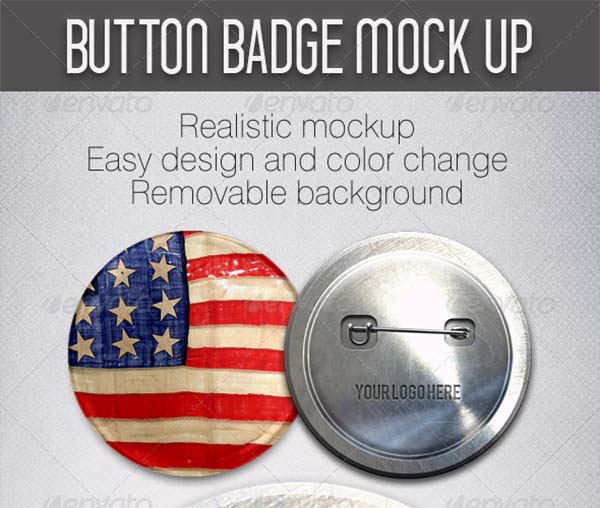 Button PSD Badge Mockup