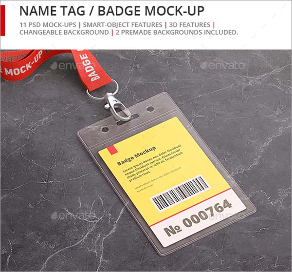 Name Tag and Badge Mock-up