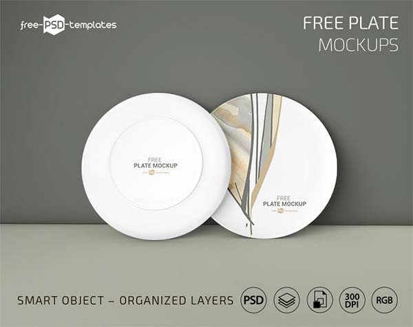 Free PSD Plates Mockup