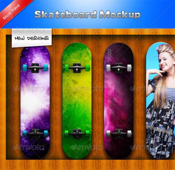 Skateboard PSD Mockup