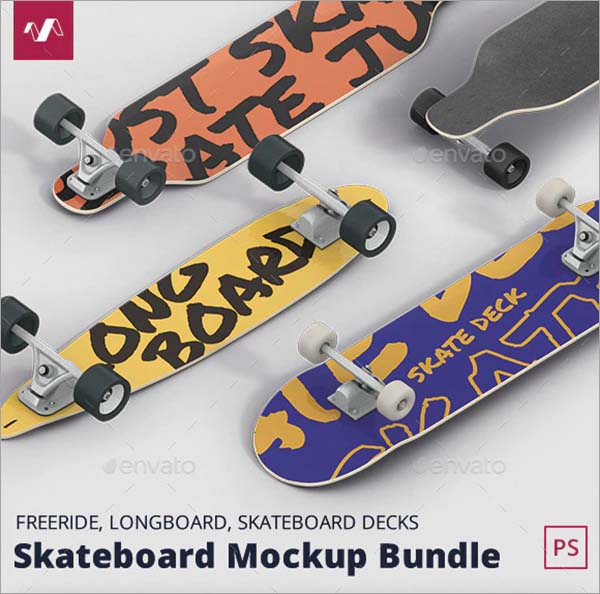 Longboard Skateboard Mockup Bundle
